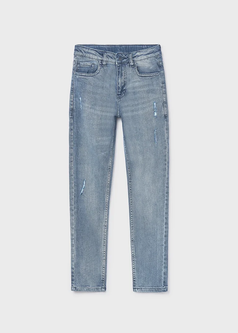 mayoral Παντελονι denim straight 26 6565 26 Πετροπλυμένο Τζιν