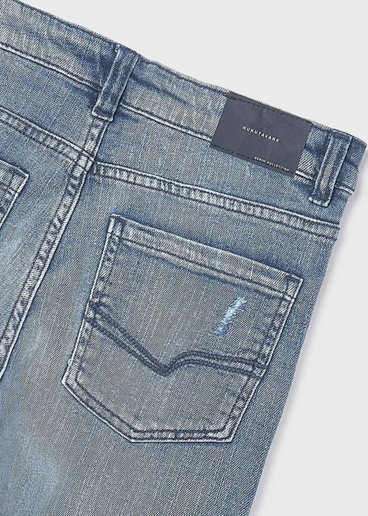 mayoral Παντελονι denim straight 26 6565 26 Πετροπλυμένο Τζιν