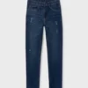 mayoral Παντελονι denim straight 26 6565 26 Πετροπλυμένο Τζιν