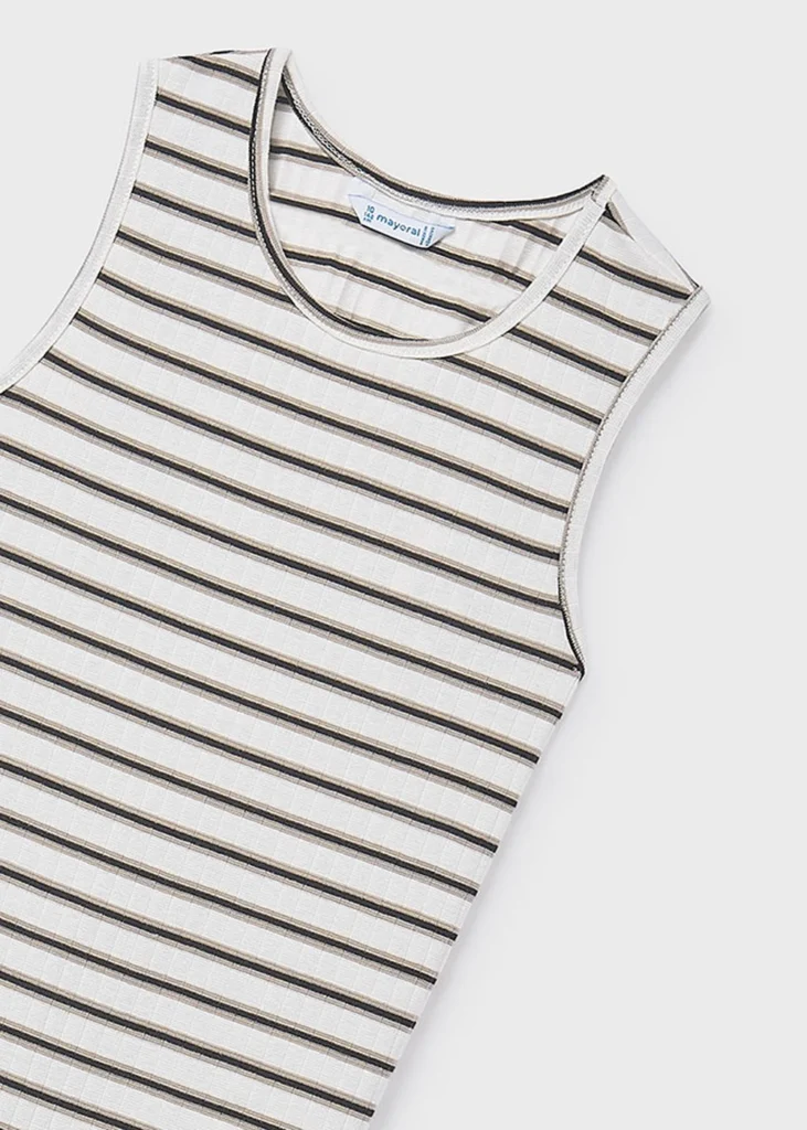 mayoral Φορεμα Ριγέ midi 26 6914 78 Μαύρο