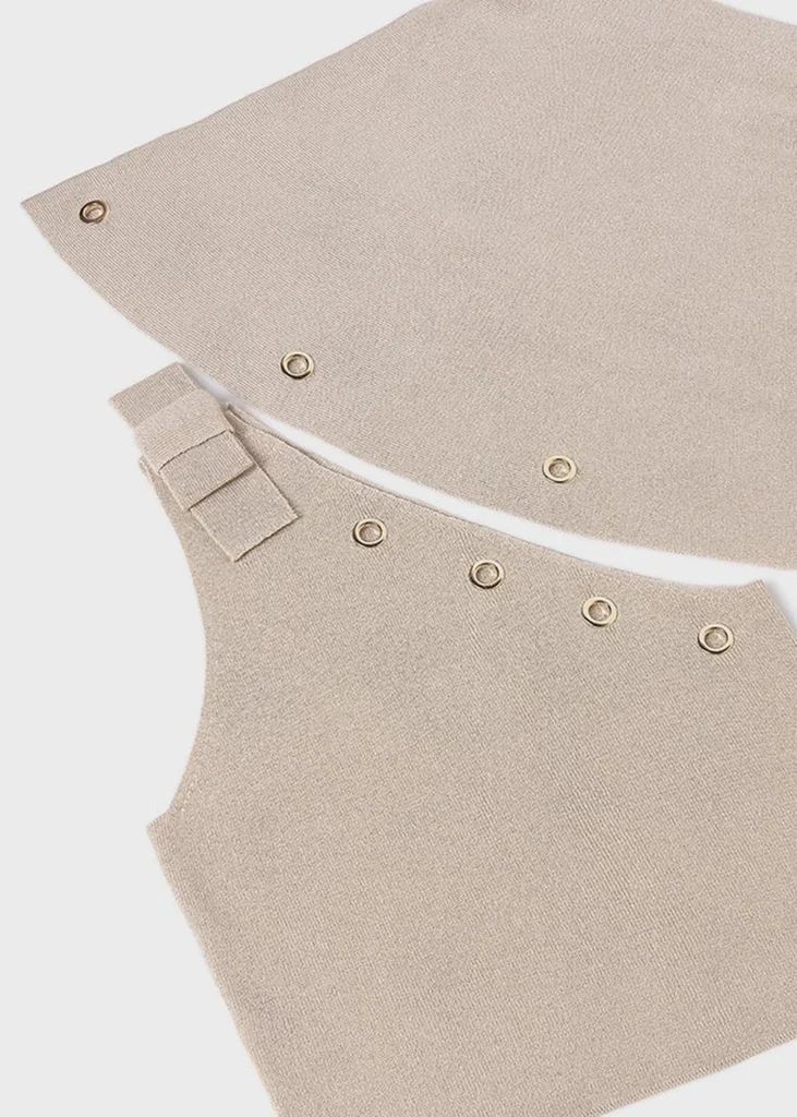 mayoral Σετ φουστα πλεκτη τρουκς 26 6918 14 Μπεζ σκούρο