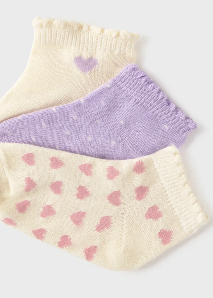 mayoral Σετ 3 καλτσακια 26 10141 44 Λιλά