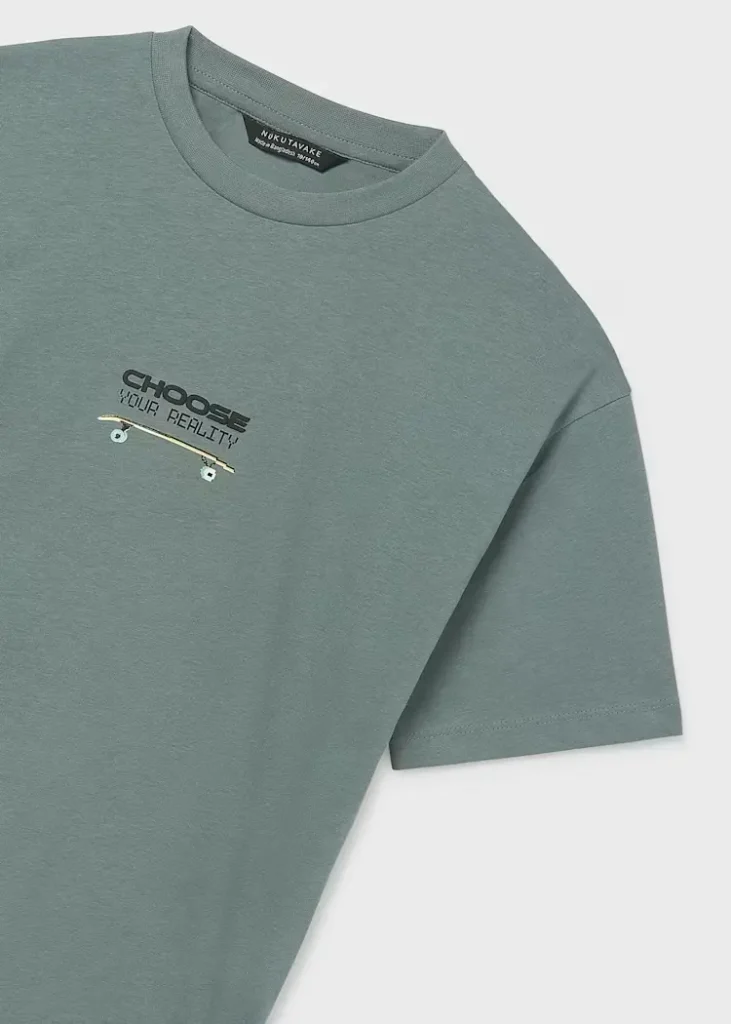 mayoral Μπλουζα κοντομανικη πισω σταμ 26 6036 28 Πράσινο ανοιχτό