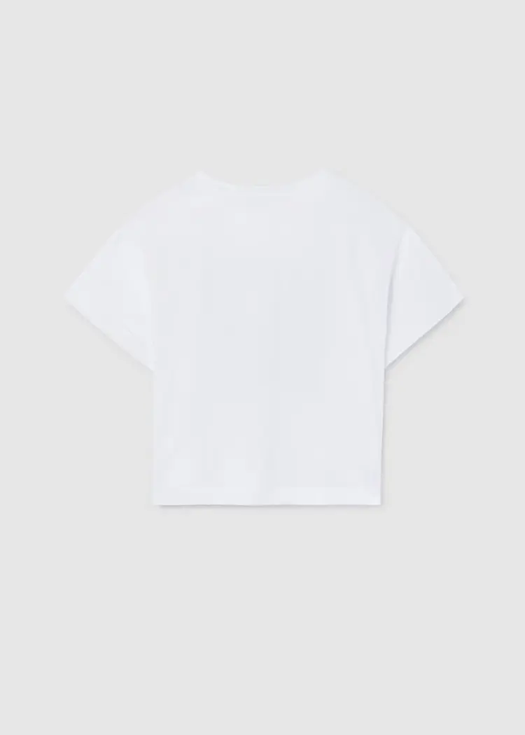 mayoral Μπλουζα κοντομανικη σχεδιο 26 6009 94 Λευκό