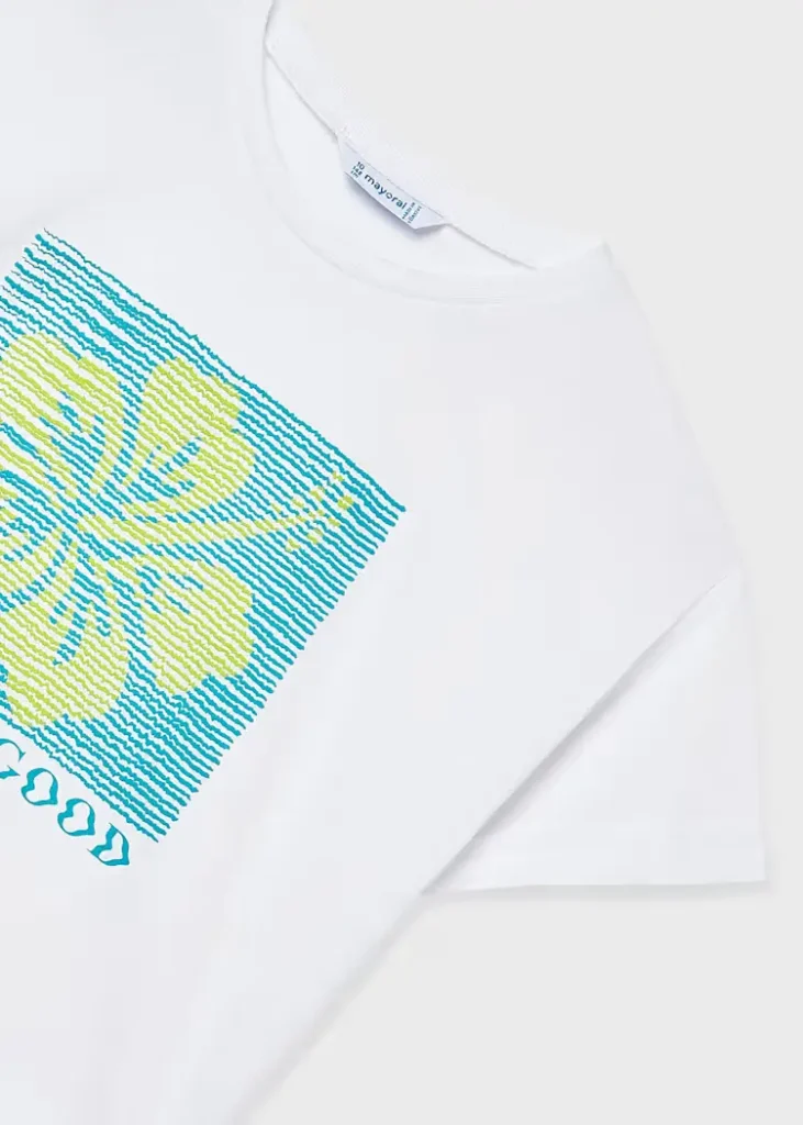 mayoral Μπλουζα κοντομανικη σχεδιο 26 6009 94 Λευκό