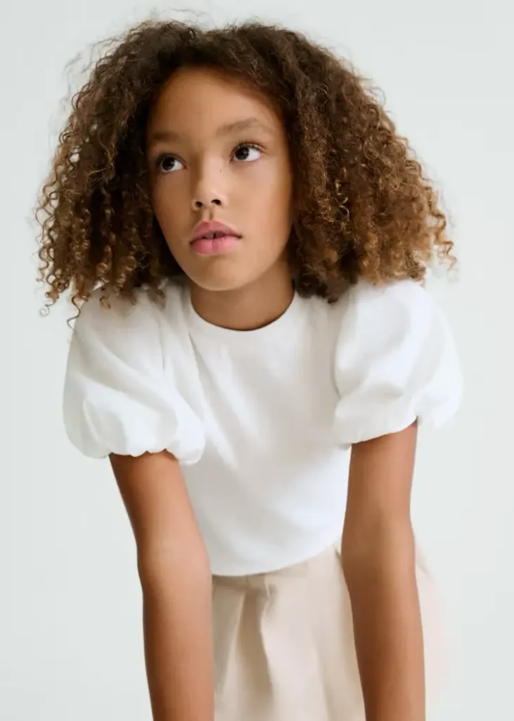 mayoral Μπλούζα φουσκωτά μανίκια κορίτσι Κωδ. 26 06001 091 Εκρού