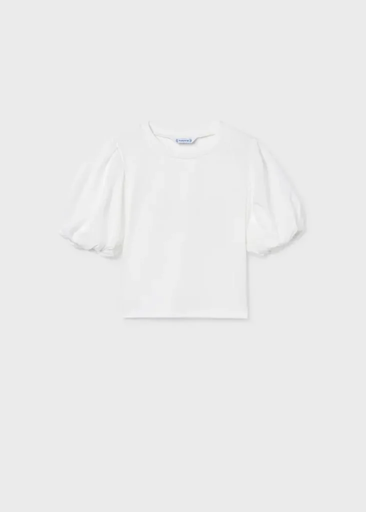 mayoral Μπλούζα φουσκωτά μανίκια κορίτσι Κωδ. 26 06001 091 Εκρού