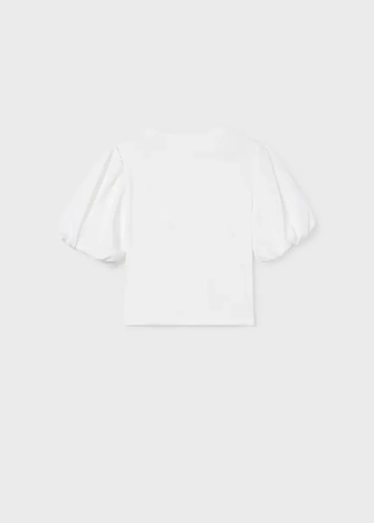 mayoral Μπλούζα φουσκωτά μανίκια κορίτσι Κωδ. 26 06001 091 Εκρού