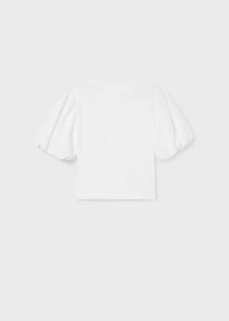 mayoral Μπλούζα φουσκωτά μανίκια κορίτσι Κωδ. 26 06001 091 Εκρού