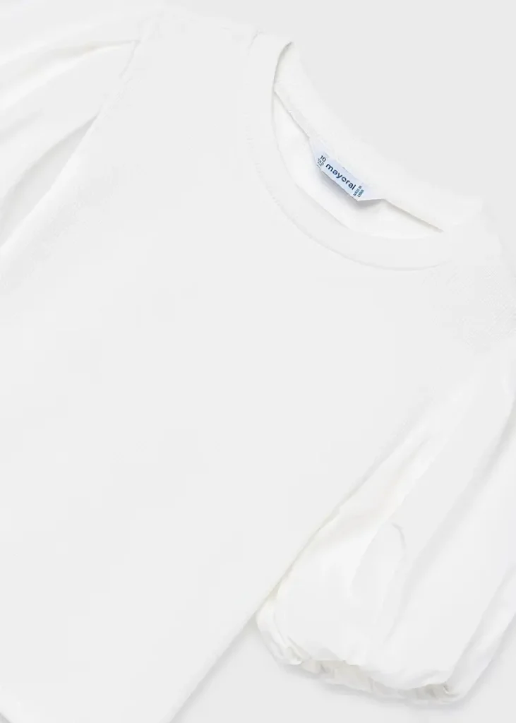 mayoral Μπλούζα φουσκωτά μανίκια κορίτσι Κωδ. 26 06001 091 Εκρού