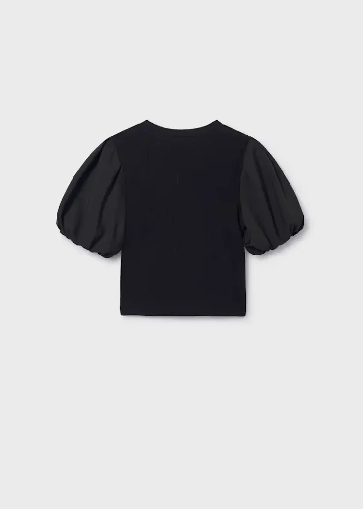 mayoral Μπλουζα κοντομανικη καναλε συ 26 6001 92 Μαύρο