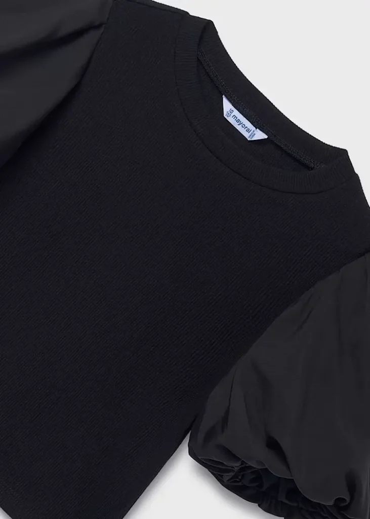 mayoral Μπλουζα κοντομανικη καναλε συ 26 6001 92 Μαύρο