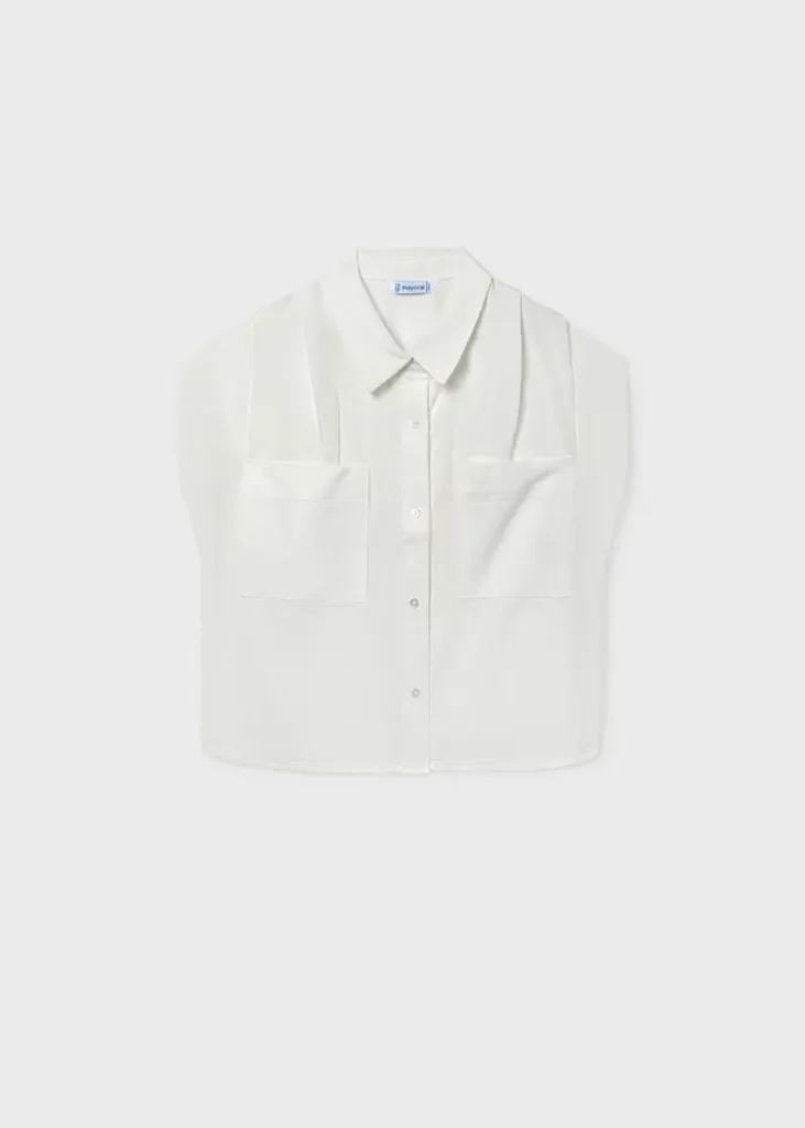 mayoral Μπλουζα με τσεπες 26 6158 54 Εκρού