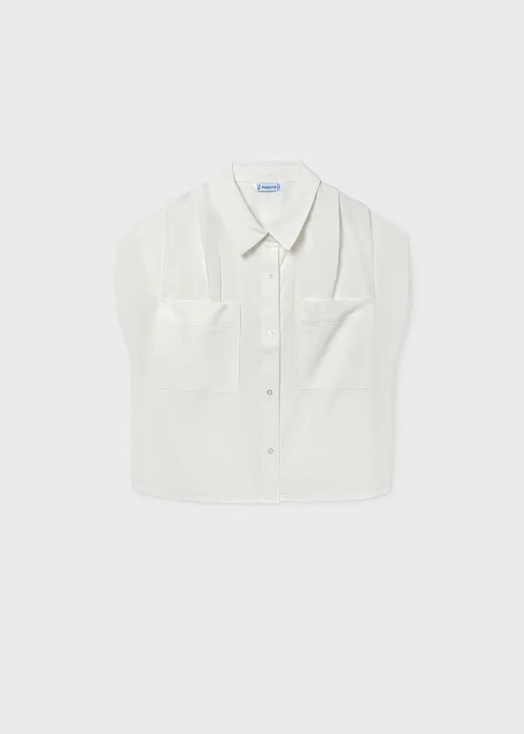 mayoral Μπλουζα με τσεπες 26 6158 54 Εκρού