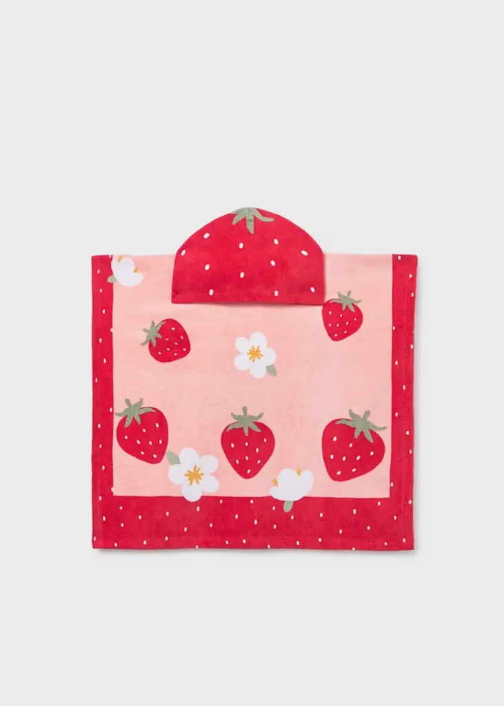 mayoral Πετσέτα παραλίας κουκούλα μωρό Κωδ. 26 09113 069 Κόκκινο