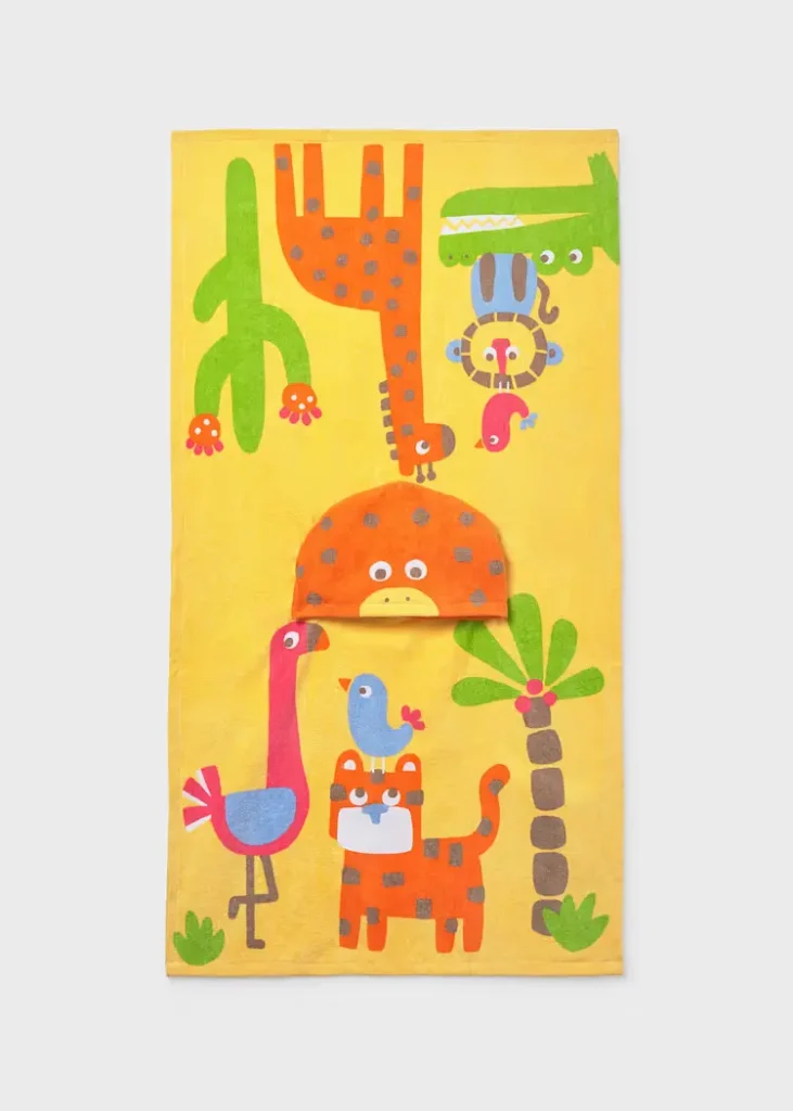 mayoral Πετσέτα παραλίας κουκούλα μωρό Κωδ. 26 09113 070 Μουσταρδί
