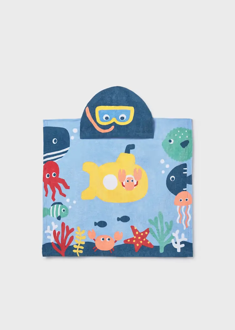 mayoral Πετσέτα παραλίας κουκούλα μωρό Κωδ. 26 09114 074 Μπλε