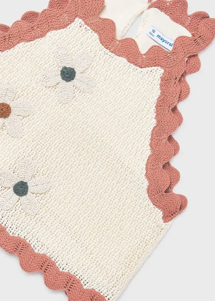 mayoral Τοπ πλεκτο λουλουδια 26 6021 34 Μπεζ / Πορτοκαλί