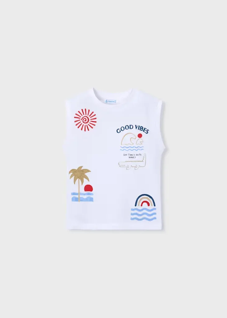 mayoral Σετ μακο κοντομανικο τιραντες 26 3603 30 Λευκό / Μπλε