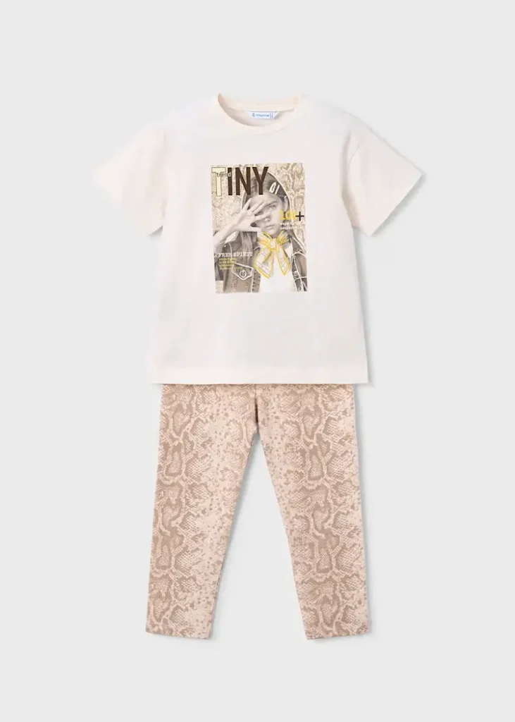 mayoral Σετ κολαν Σταμπωτό 26 3727 36 Μπεζ