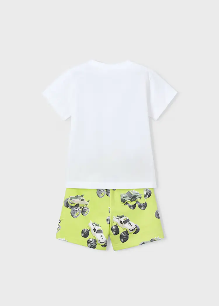 mayoral Σετ μακο Σταμπωτό 26 3607 81 Κίτρινοπράσινο