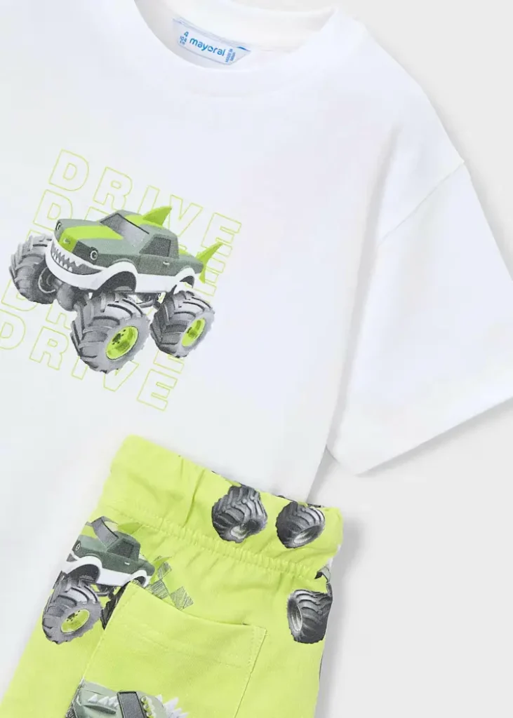 mayoral Σετ μακο Σταμπωτό 26 3607 81 Κίτρινοπράσινο