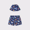 mayoral Σετ μαγιο με καπελο 26 1660 72 Μπλε