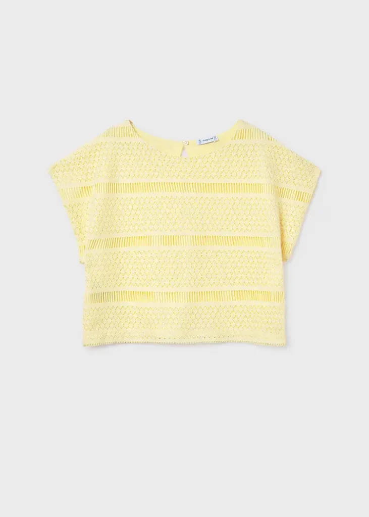 mayoral Τοπ απομιμηση crochet 26 6022 34 Βανίλια