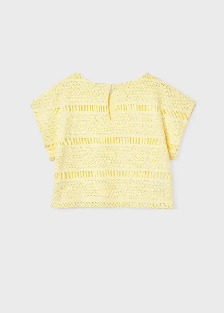 mayoral Τοπ απομιμηση crochet 26 6022 34 Βανίλια