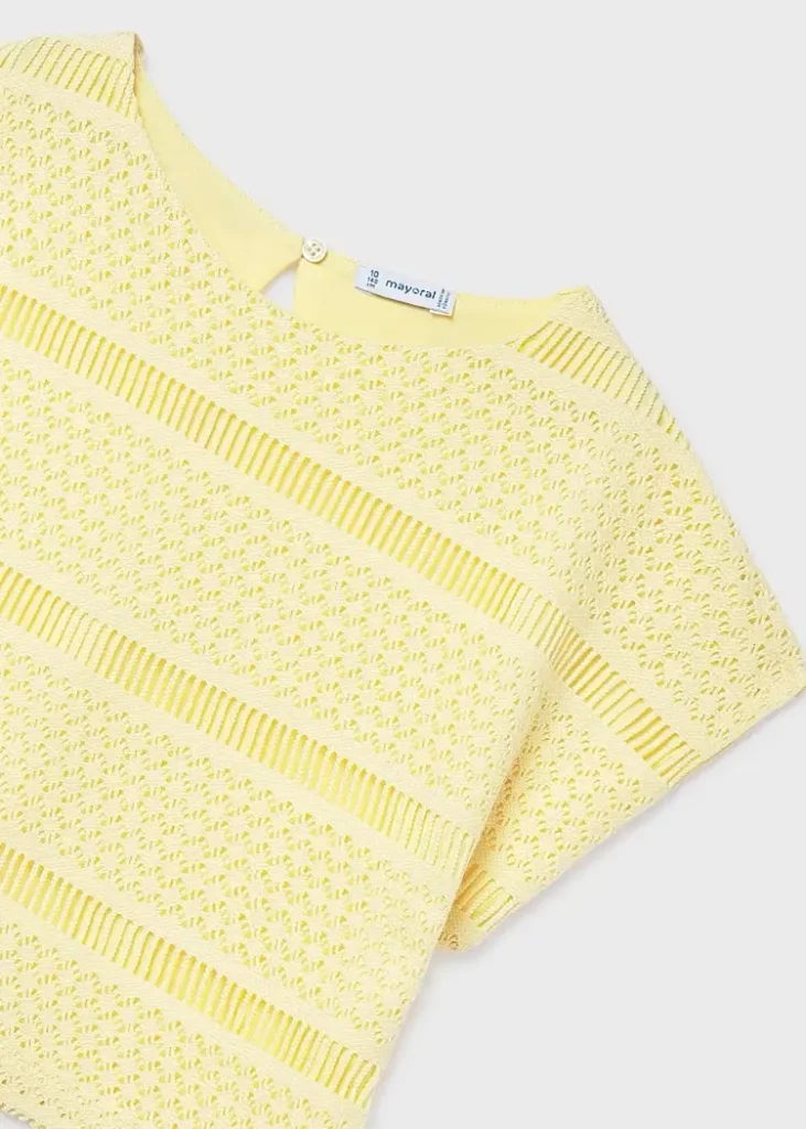 mayoral Τοπ απομιμηση crochet 26 6022 34 Βανίλια