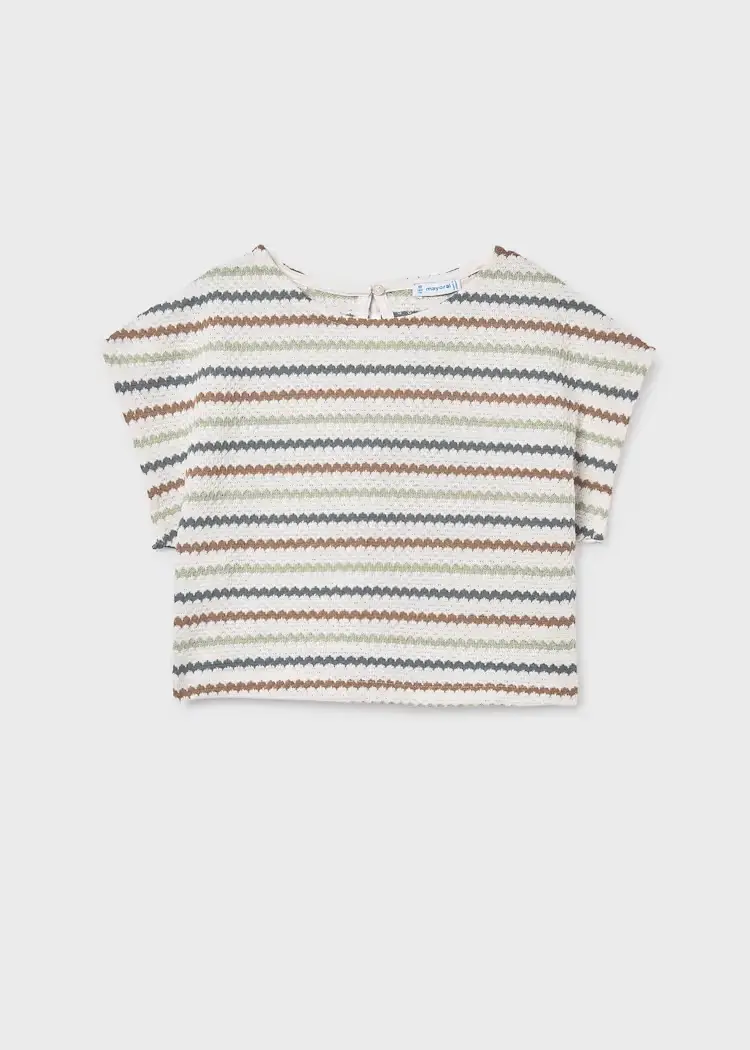 mayoral Τοπ απομιμηση crochet 26 6022 33 Μπεζ / Πορτοκαλί