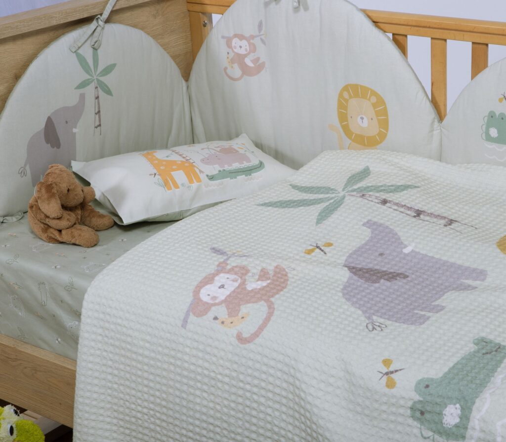 nef nef Βρεφική κουβέρτα πικέ αγκαλιάς savana 80x110 Πράσινο Κωδ. 039484