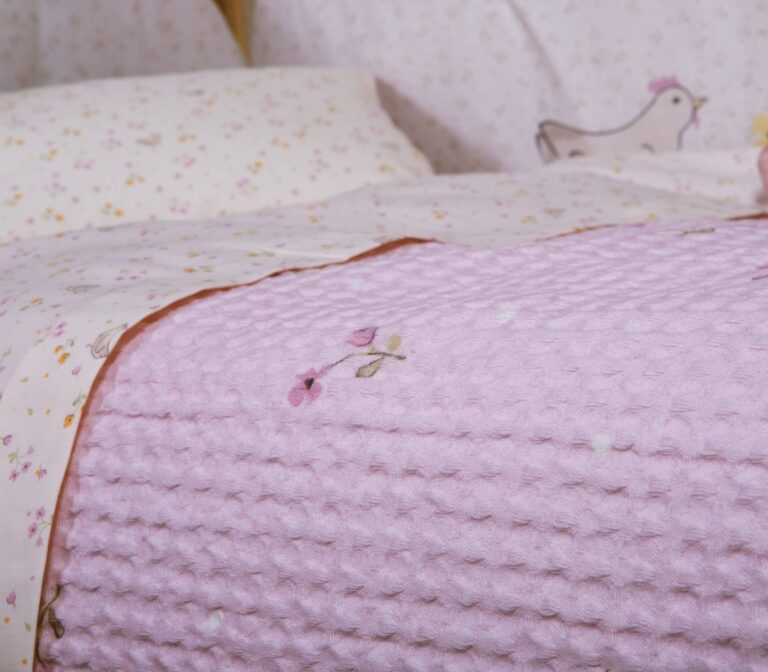 nef nef Βρεφική κουβέρτα πικέ αγκαλιάς cute & sweet 110x150 Λιλά Κωδ. 039493