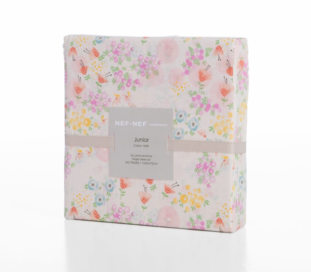 nef nef Παιδικά σετ σεντόνια μονά blossom day 170x260 Ροζ Κωδ. 039536