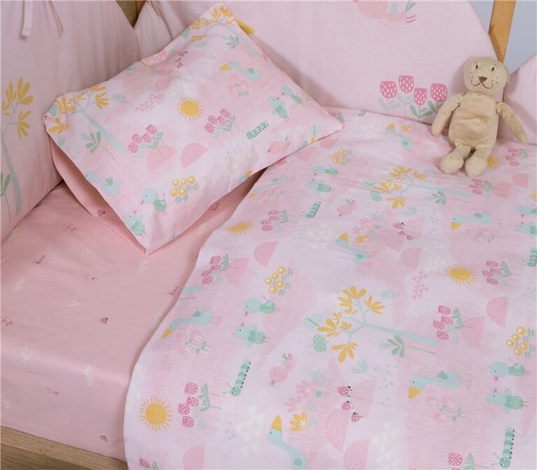 nef nef Βρεφικά σεντόνια κούνιας spring happiness Ροζ Κωδ. 039588