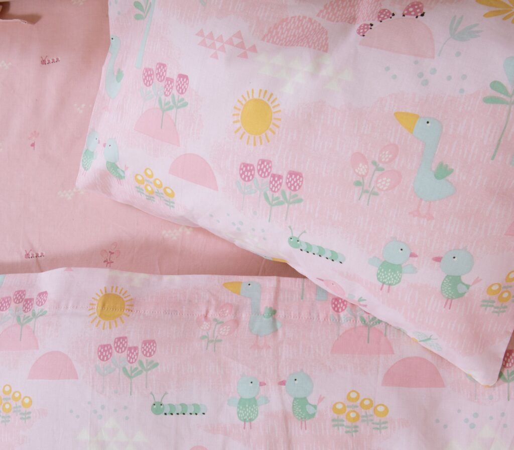 nef nef Βρεφικά σεντόνια κούνιας spring happiness Ροζ Κωδ. 039588