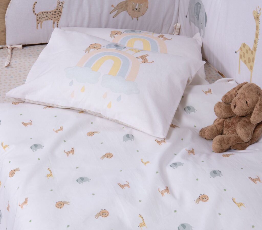 nef nef Βρεφικά σεντόνια κούνιας jungle in motion Εκρού Κωδ. 039592