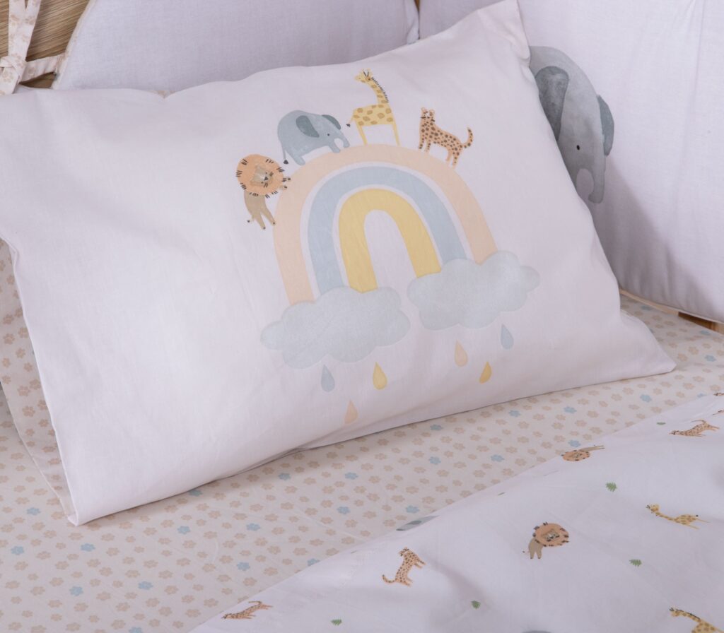 nef nef Βρεφικά σεντόνια κούνιας jungle in motion Εκρού Κωδ. 039592