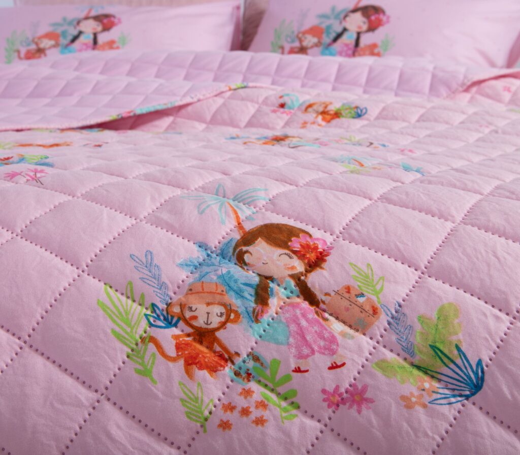 nef nef Παιδικό κουβερλί μονό welcome to india 180x240 Ροζ Κωδ. 039782