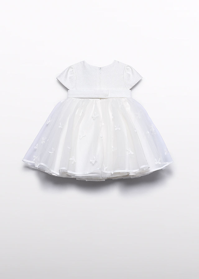 abel & lula Φορεμα τουλι κεντητο φιογκους 26 5003 3 Κρεμ