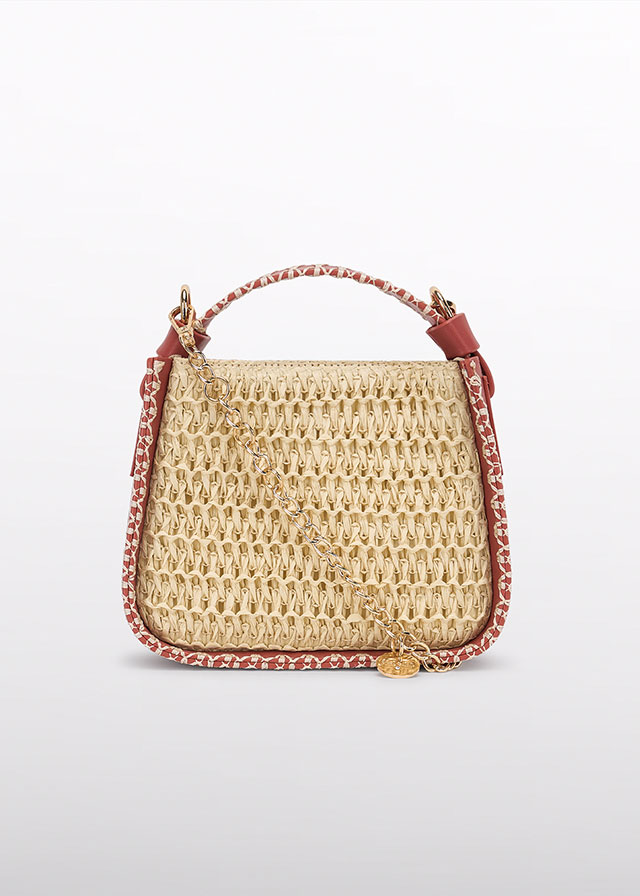 abel & lula Τσαντα πλεξη κοχυλι 26 5484 16 Φούξια