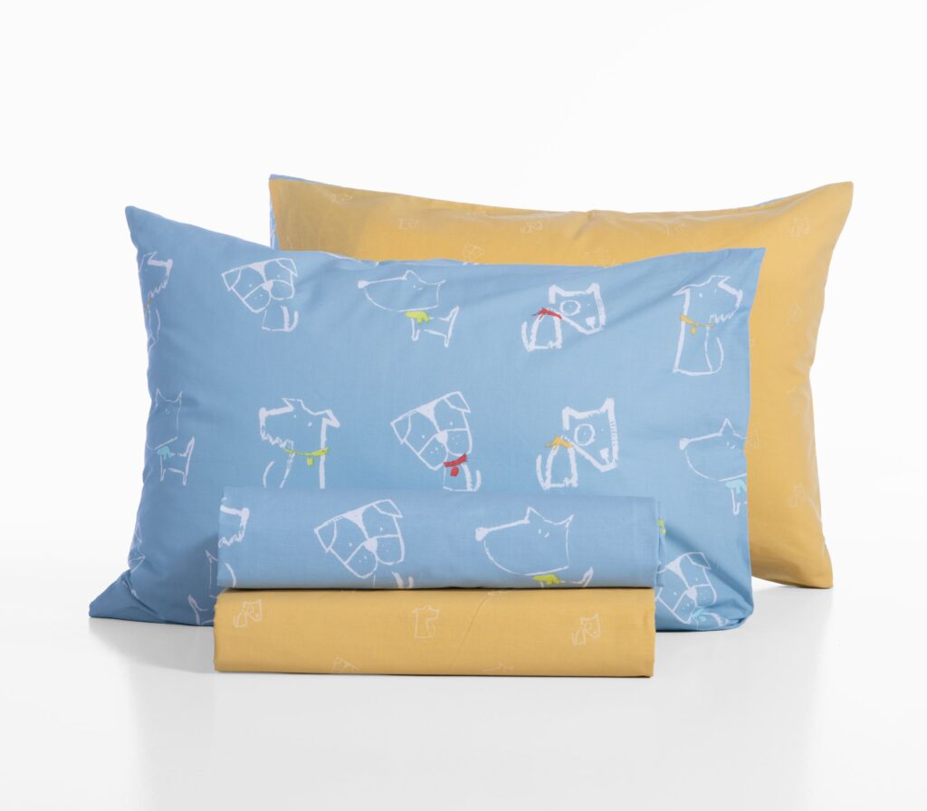 nef nef Παιδικά σετ σεντόνια μονά dog life 170x260 Μπλέ Κωδ. 039541