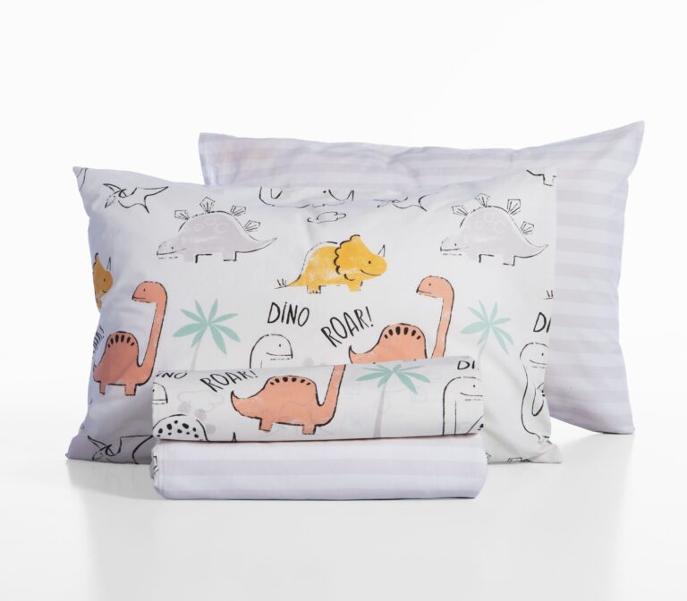 nef nef Παιδικά σετ σεντόνια μονά dinosaur art 170x260 Εκρού Κωδ. 039542