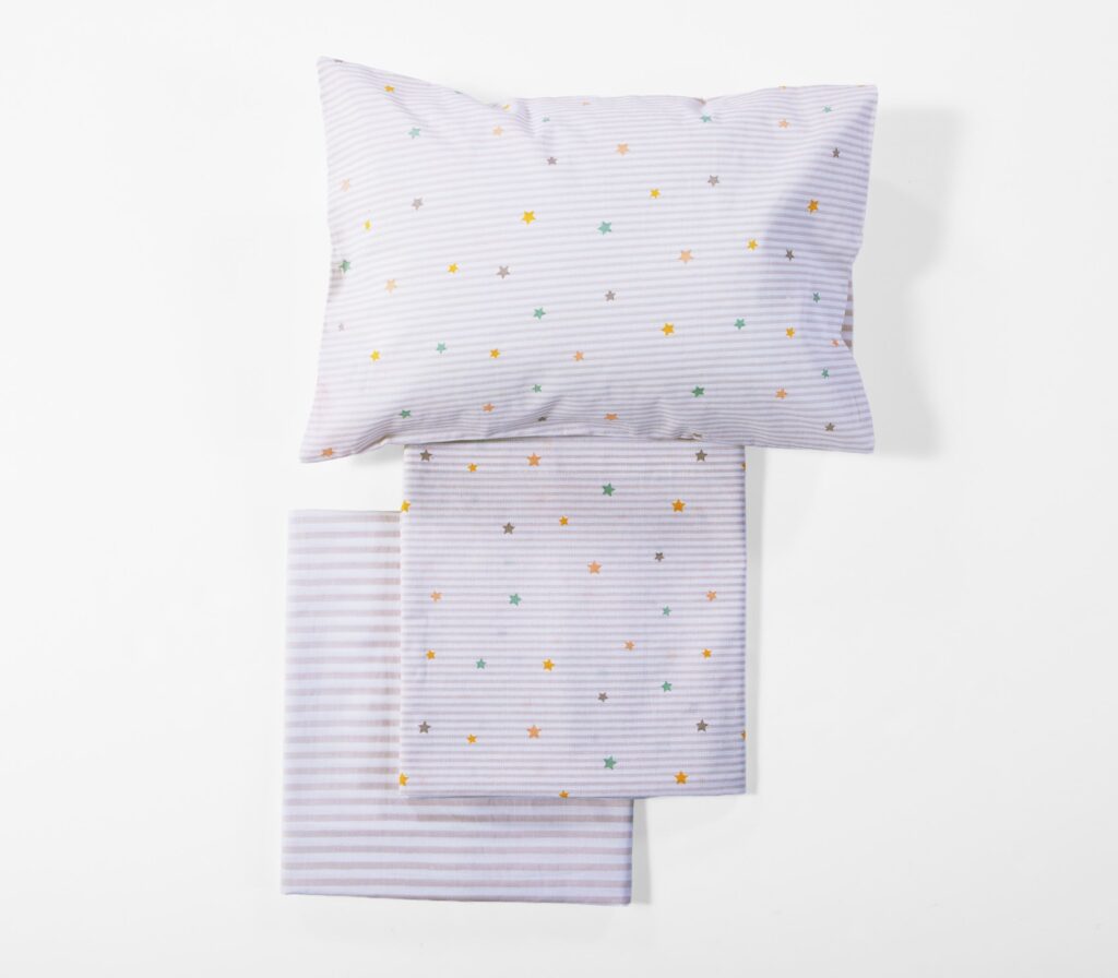 nef nef Βρεφικά σεντόνια κούνιας happy Γκρι Κωδ. 039591