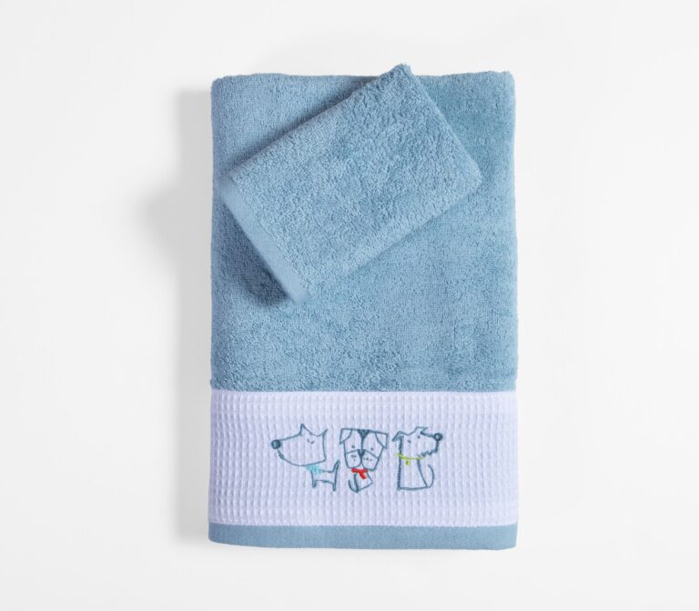 nef nef Πετσέτες σετ 2 τμχ dog life Μπλέ Κωδ. 039769