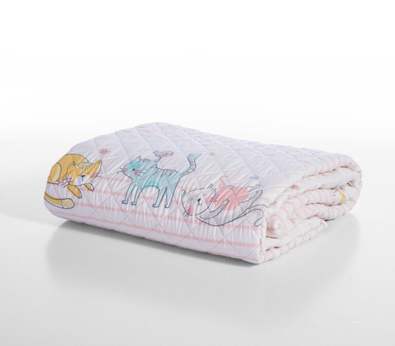 nef nef Παιδικό κουβερλί μονό cat life 180x240 Ροζ Κωδ. 039779
