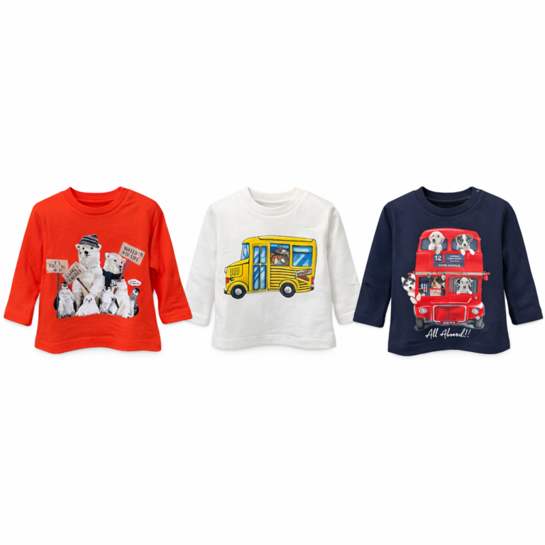 mayoral Σετ 3 μπλουζάκια μωρό Μπλε κρεμ πορτοκαλί