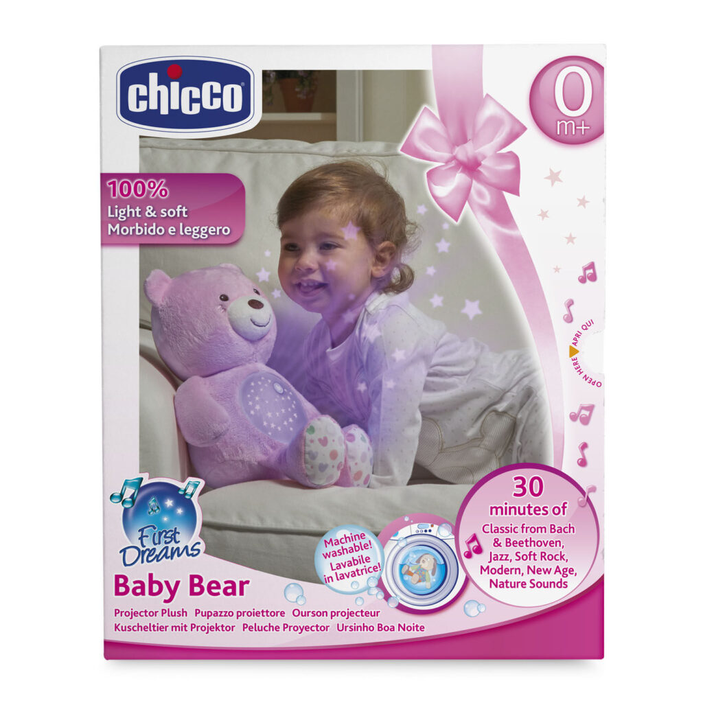 chicco Βρεφικό Αρκουδάκι με Προβολέα baby bear Σιέλ Για 0+ Κωδ: 43318 (Αντιγραφή)