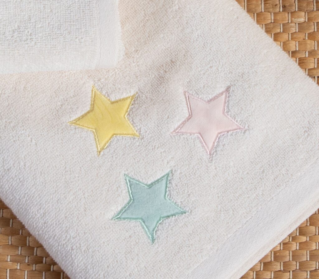 nef Νef Βρεφικές πετσέτες σετ 2τμχ happy Εκρού Κωδ. 039752