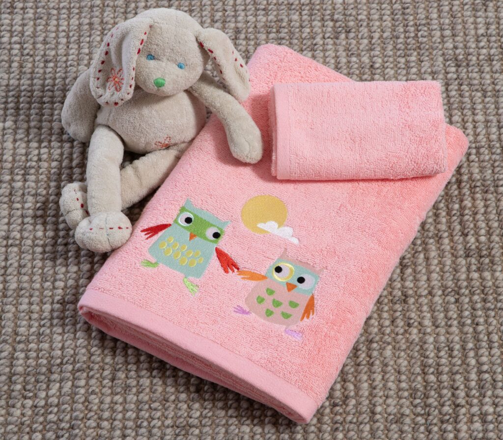 nef nef Παιδικές πετσέτες σετ 2 τμχ birds mania Ροζ Κωδ. 039768